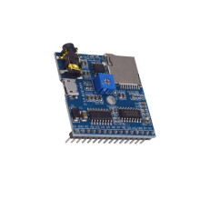Trigger MP3 Voice Playback Speaker Interface Module for Low Voltage or Ground Level Activation, Compact Design