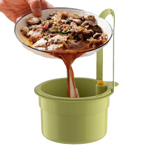 Food Waste Filter Basket, Odor-Reducing Kitchen Strainer, 30cm Green Compost Bin for Home, Apartment, Restaurant