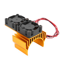 1/10 RC Auto Doppel-Lüfter mit Kühlkörper, Gold, 4,8-6V