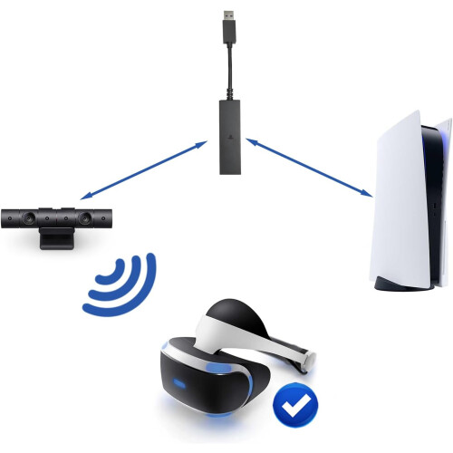 PSVR Camera Adapter for PS5 Console, Compatible PS VR to PS5 Converter Cable, High-Speed Data Transfer, Easy Setup 1