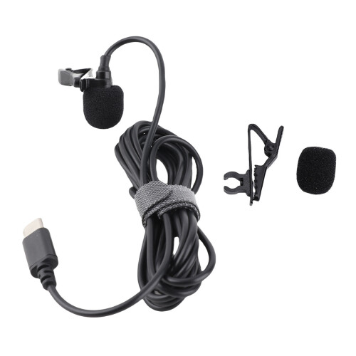 Lavalier Microphone USB Type C Wired Lapel Mic for
