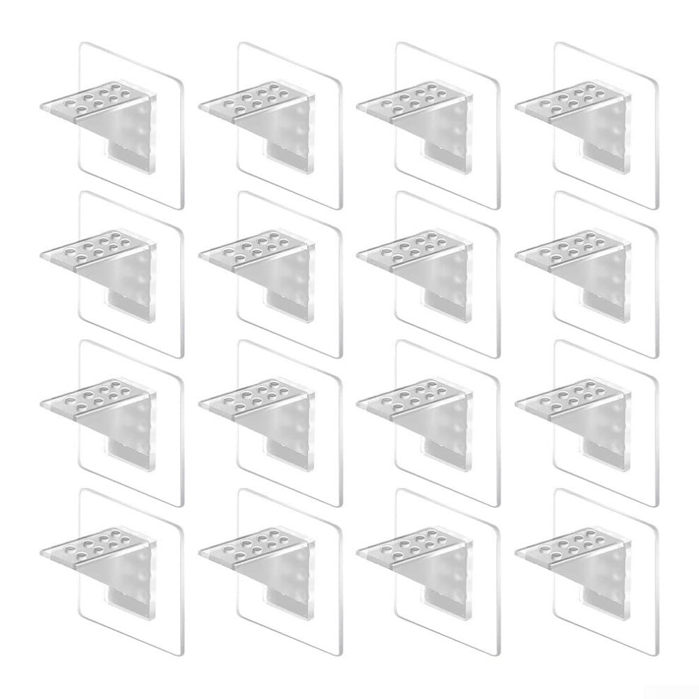 Self Adhesive Shelf Brackets 16 Pieces 7X7 Inch Triangle Brackets For Wardrobe And Cabinet Non-Nail Installation 6447073277900