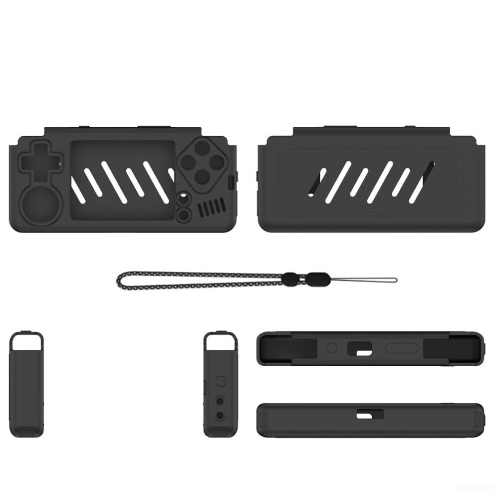 Case Storage Dust Cover With Lanyard Soft Anti-Scratch Protective Sleeve For Miyoo A30 Handheld Game Console Black 6447073277931