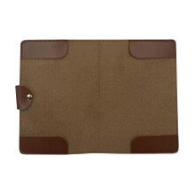 Golf Scorecard Holder - Genuine Leather Yardage Book Cover, Portable PU Sports Accessories, Brown Scorecard Protector for Golf Lovers