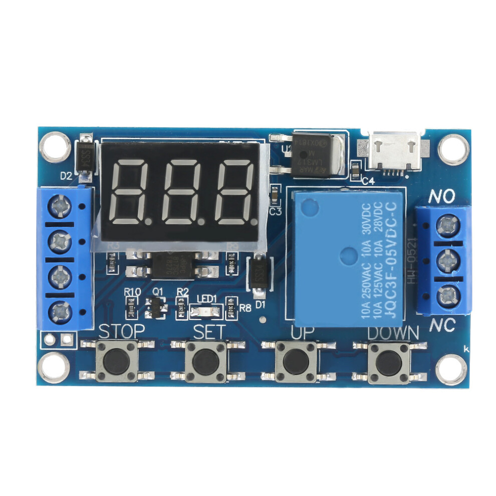 DC 5-30V LED Display Delay On/Off Relay Module