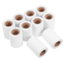Receipt Printing Paper Pack of 10 Rolls Mini Thermal Paper for Cash Printers 57mm x 40mm Round Stickers Food Labels