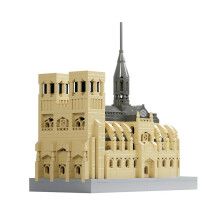 1038-Piece Notre Dame Cathedral Micro Building Blocks Set for Adults and Teenagers Compatible with 3.5 Bricks