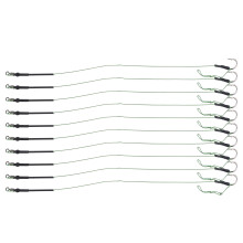 5 Haar Rigs Sets für Karpfenangeln mit Metallhaken, Köderdraht und Schnur - Größe 9#