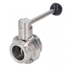 Sanitary Butterfly Clamp Valve with Silicone Washer Stainless Steel Clamp Butterfly Valve 51mm/2in Outer Diameter