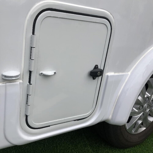 Camper Door Retainer Replacement Accessory for RVs, Black/White Clip for Secure Door Stop, Durable Compatibility 1