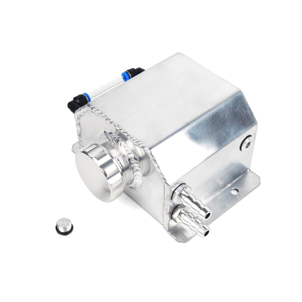 Kã¼Hlwasserbehã¤Lter Universal Aluminium Oil Catch Can 1L/2L Reservoir Tank Motor Coolant Overflow Tank Silver 6447073280542