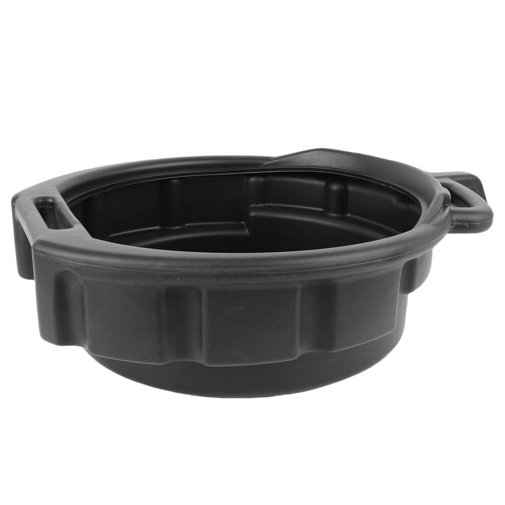 Oil Drain Pan Plastic Anti-Splash Drip Catcher For Automotive Repair 10L Capacity Universal Use Black 6447073280832