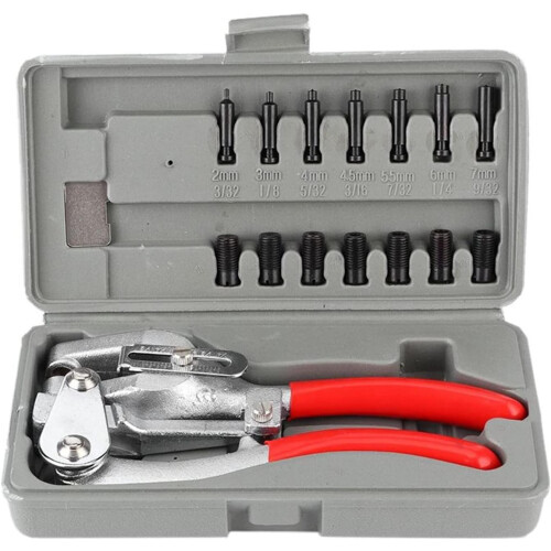 16-Piece Multi-Function Stamp Pliers Set for Metal Brass Rubber Watch Bands Leather Plastic Hand Tools 1