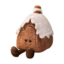 (as described, Gingerbread house) Xmas Plush Cushion Christmas Decoration Stuffed Pillow Gingerbread Man