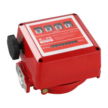 Aluminium Fuel Flow Meter with Manual Reset, Accurate Readings, Red Color, Precision Measurement