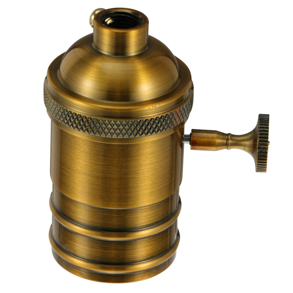 Vintage E27 Die-Cast Retro Lamp Holder Socket for Edison Bulbs, Durable Antique Design for Ceiling and Wall Lighting-image-OPC-PK86MJX-NEW