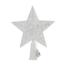 (length 22cm, colorful light) Star Christmas Tree Toppers 3 Modes Star for Christmas Tree Top for Festival warm light