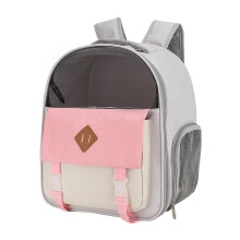 Katzentasche Rucksack Tragbarer Haustierrucksack Oxford-Stoff Multifunktionale Katzen- und Hundetasche Rosa