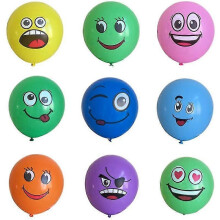 Emoji Party Balloons Latex Balloons12 Inch Emoji Funny Balloons Party Supplies (100pcsmixed Color )
