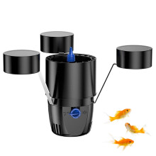 Pond Skimmer 45W Leaf Collector with 3 Fountain Modes and 360 Swirl Inlet for Ponds, Pools, and Gardens