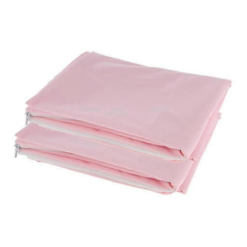 2 Pcs Breathable Anti Dust Mite Pillow Protector Pillowcase Zippered 50x70cm
