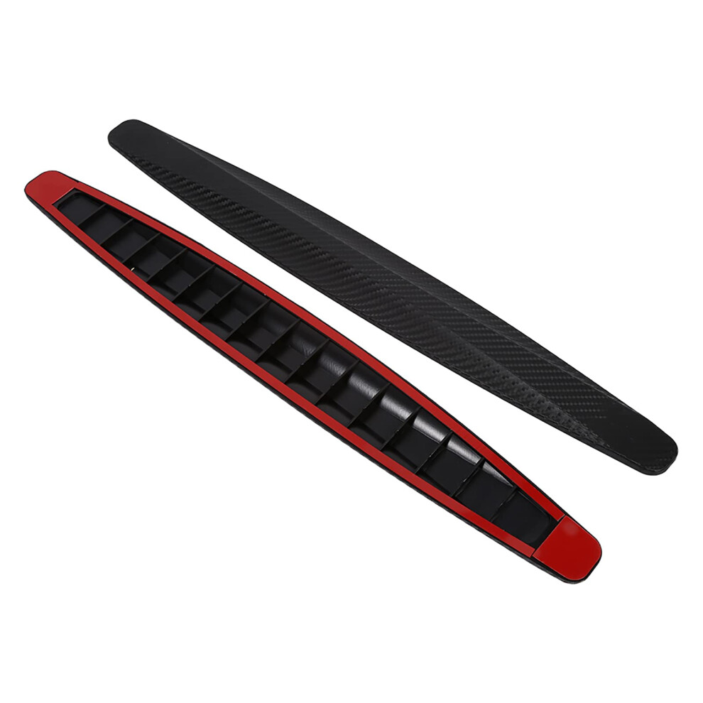 Bumper Protector, Carbon Fibre Style 2-Piece Corner Scratch Sticker For Front And Rear Bumper Protection, Black 6482260284415