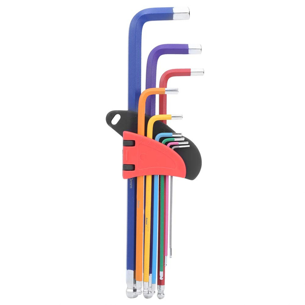 Extended Flat End Hex Key Set With Socket Head Wrench For Mechanical Maintenance, C-Style, Durable Steel Construction 6482260284552