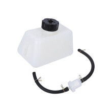 Pocket Bike Tank 1 Litre Plastic ATV Fuel Tank with Filter Hose Line for 47cc 49cc 2-Stroke Mini Dirt Bikes
