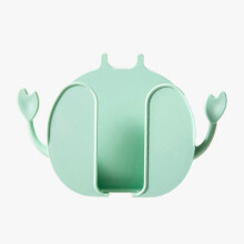 (Light Green) Wall Holder Organizer Storage Box Mobile Phone Plug Wall Mounted Remote Control Zekai