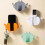 (Orange) Wall Holder Organizer Storage Box Mobile Phone Plug Wall Mounted Remote Control Zekai 5