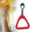 (Red) Automotive Grab Handle Bus Handle Sturdy Replacement Triangle Handle Ring Lightweight Convenient Assemble Replacement Parts 3
