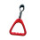 (Red) Automotive Grab Handle Bus Handle Sturdy Replacement Triangle Handle Ring Lightweight Convenient Assemble Replacement Parts 4