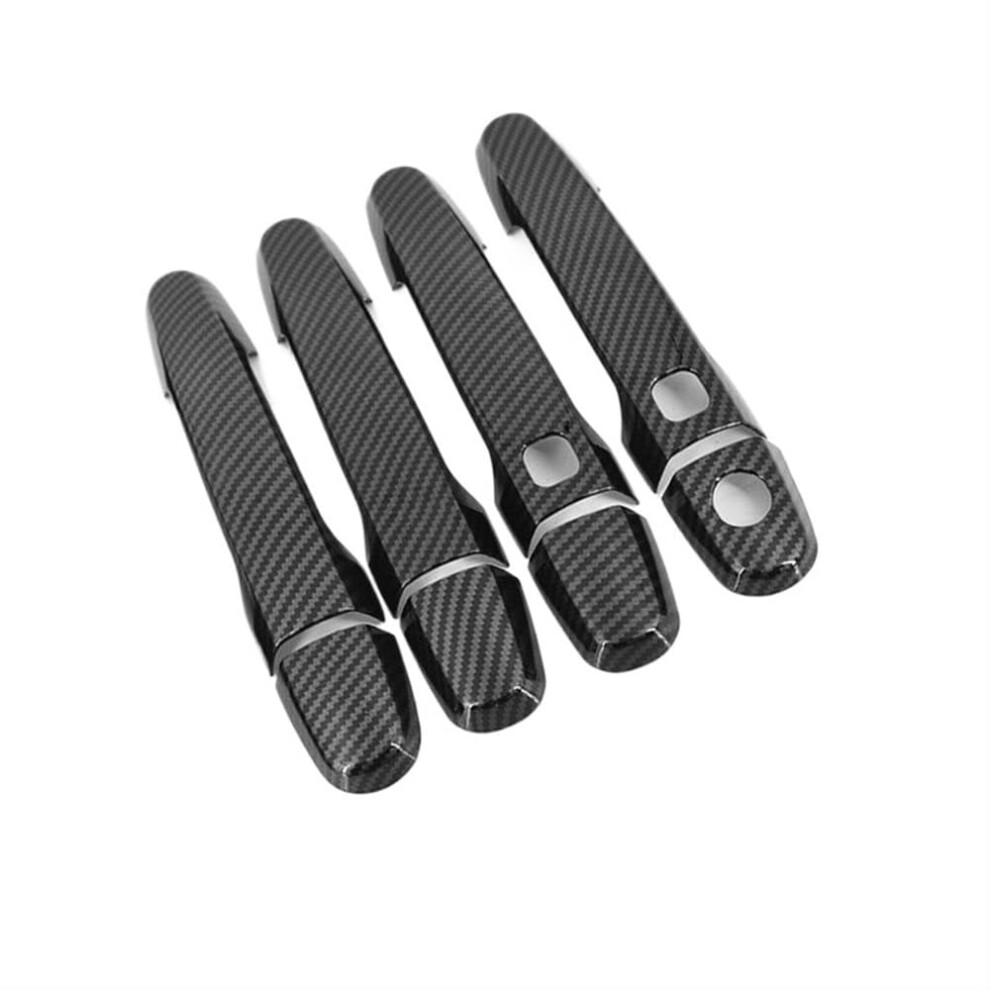 Exterior Door Handle Cover Trim Carbon 2 Button Compatible Auto Accessory For Toyota Vitz Xp90 Yaris 2006-2011 6482260285269