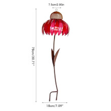 Garten Metall Blumentopf Vogelspender Pinkes Sonnenhut mit Saatgefäß Außen