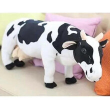 70cm Giant Cow Plush Toy Soft Stuffed Doll Realistic Farm Animal Milk Cow Plushie Jumbo Cow Plush Pillow