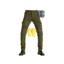Year-Round Motorcycle Pants for Dirtbike, Removable Knee and Hip Protectors, Sizes XS-4XL, Green M, 5 Colors Available