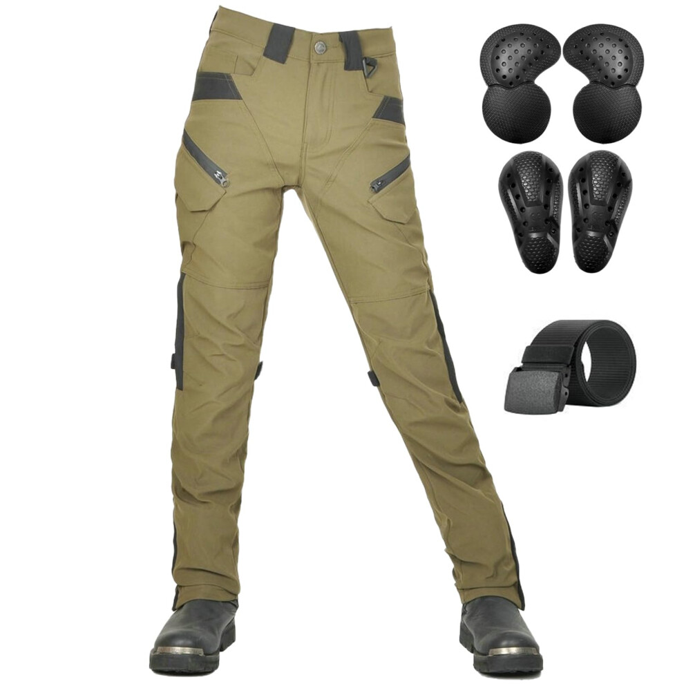 Damen Motorradhose Mit Gã¼Rtel Wasserfeste Winddichte Jeans Cargohose Mit Abnehmbaren Protektoren Grã¼N Xs 6447073286971