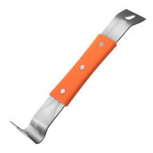 Lever Flat Bar with Rubber Handle, Multifunctional Stainless Steel Crowbar for Skirting Board and Nail Removal