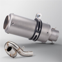 Exhaust Pipe For Motorcycle 51 Mm Type-D Intermediate Connection Compatible With Kawasaki ZX6R 2009-2020 Stainless Steel
