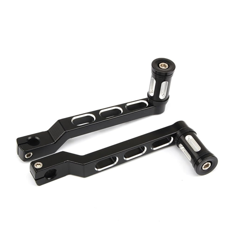 Motorcycle Gear Shift Lever Pegs Footrest Aluminum For Harley Touring Softail Flst Road King Electra Glide Black/White 6447073288074