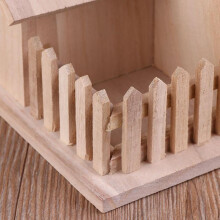 Natur-inspirierter hölzerner Vogelhaus-Zaun-Dekor, praktische Vogelnestbox