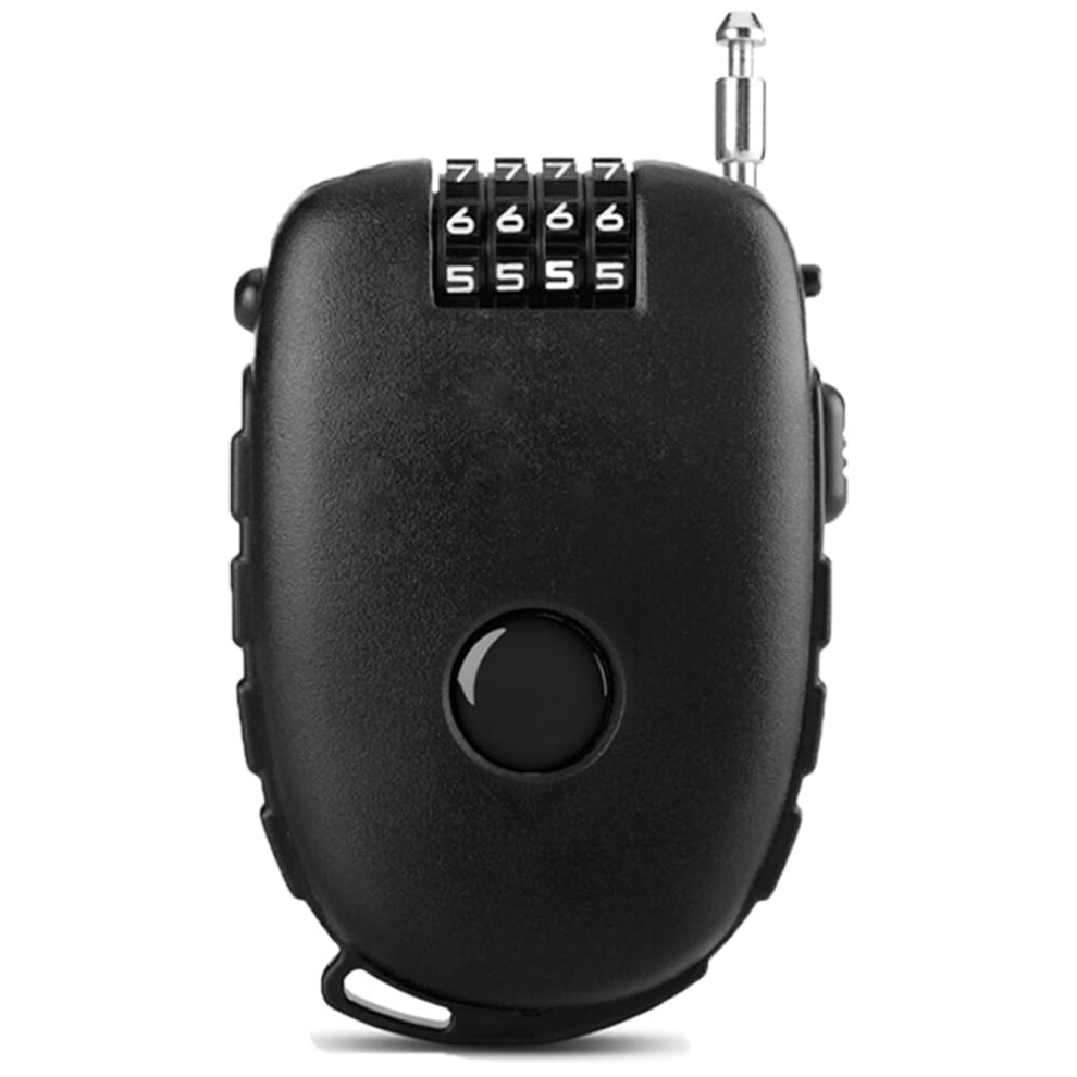 Retractable Cable Lock For Bicycles And Scooters, 75 Cm Wire Rope, 4-Digit Combination Code, Secure Skis, Helmets, And Luggage 6482260289601