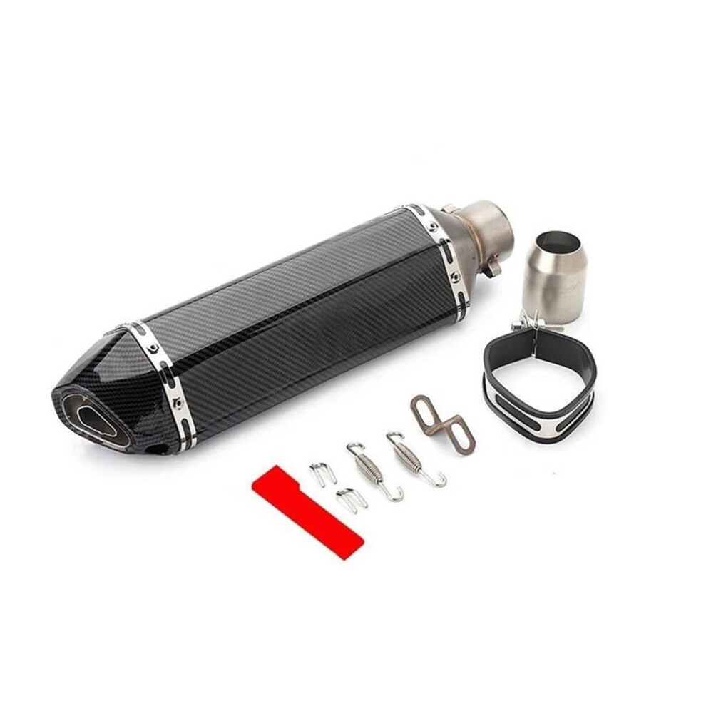 51Mm Universal Motorcycle Exhaust Pipe For R15, Tmax 500, Fz6, Cb400, Er6n, Cb650 - Racing Silencer Muffler In White 6482260289861