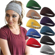 10 Pieces Wide Headband for Women, Stretchy Soft Headband for Yoga Workout