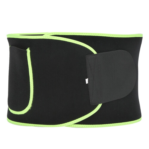 Neopren Sport Taillenstützgürtel Nylon Polyurethan Grün Schwarz 1