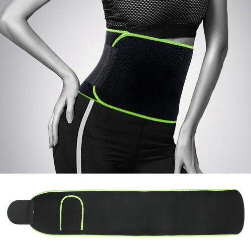 Neopren Sport Taillenstützgürtel Nylon Polyurethan Grün Schwarz 2