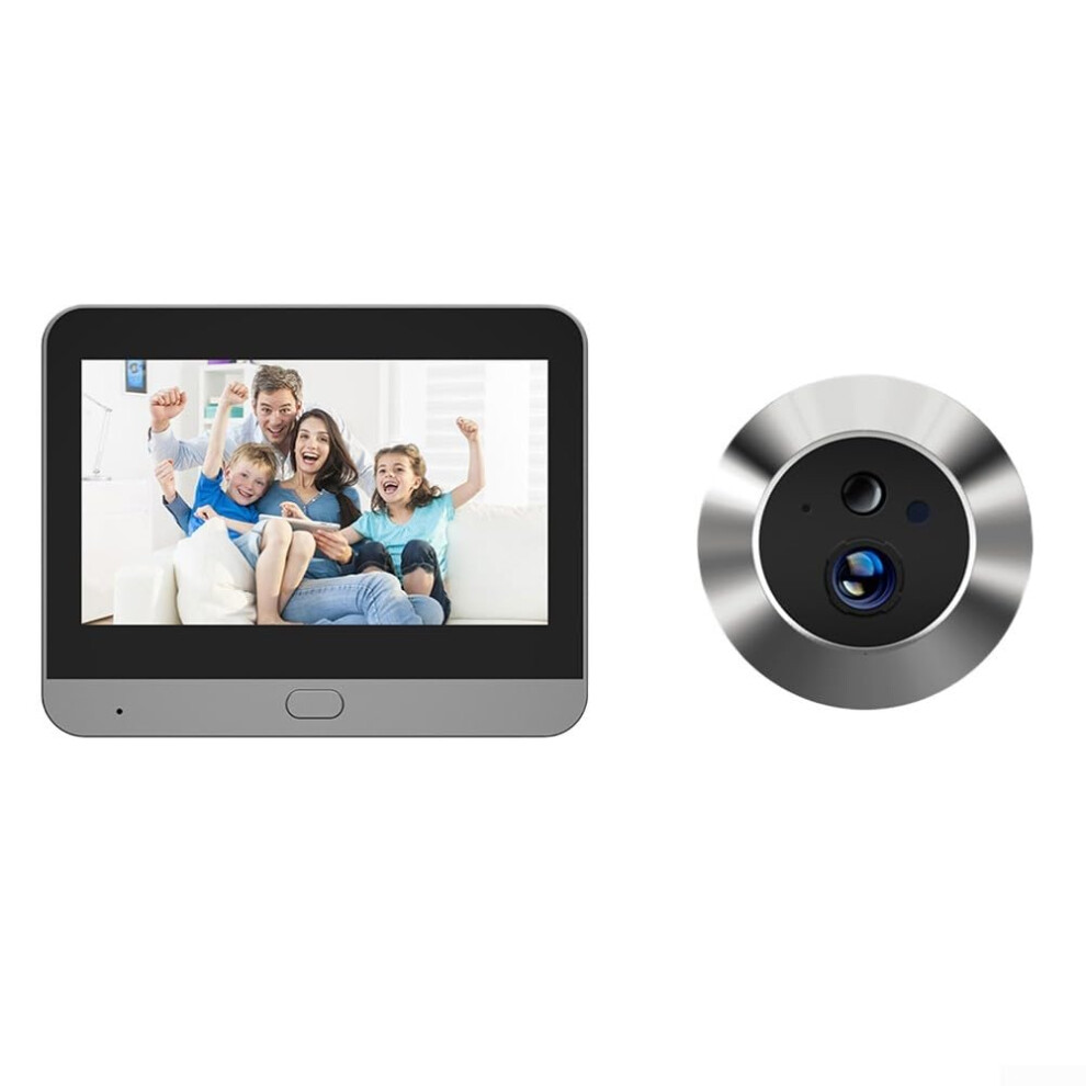 Apartment Wifi Door Viewer Camera With 4.3 Inch Color Monitor, Pir Motion Sensor, Noise Reduction Intercom System 6038364994226