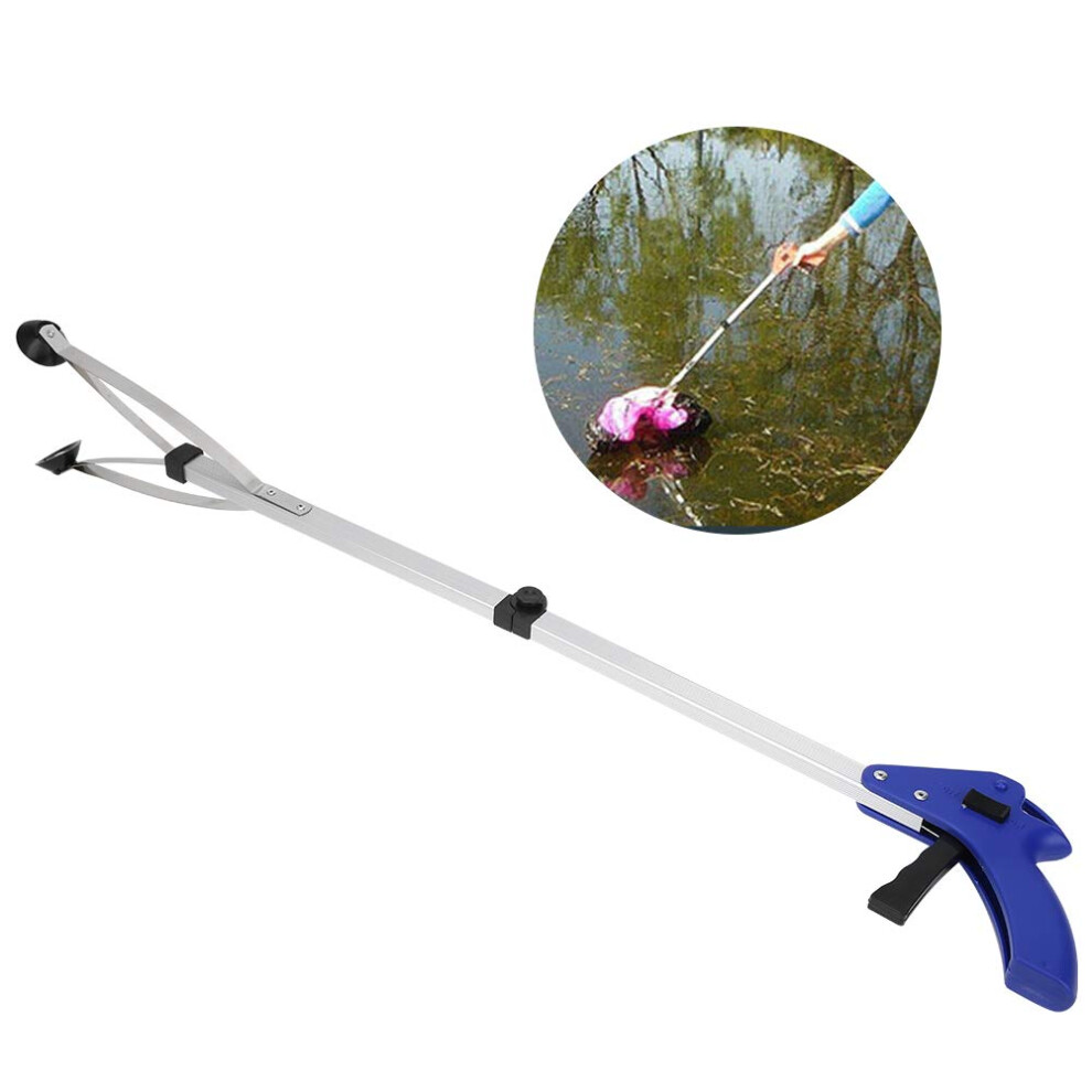 Reacher Tool 32 Inch Folding Pickup Arm Extension, Lightweight Trash Grabber for Seniors, Long Arm Reaching Aid