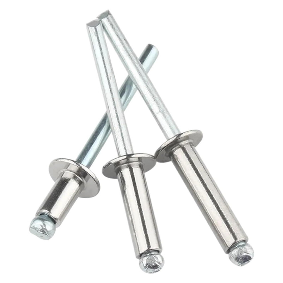 Flanschnieten Blind Rivets, Stainless Steel Aluminum Rivets M2.4 M3.2 M4 M4.8 M5 M6 Dome Head Includes 10-50 Pieces 6038364994462