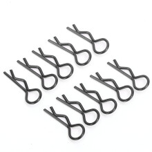 10 Stück Metall R-Form Karosseriebügel für RC-Autos 1/5 - 1/10, 23mm, Schwarz